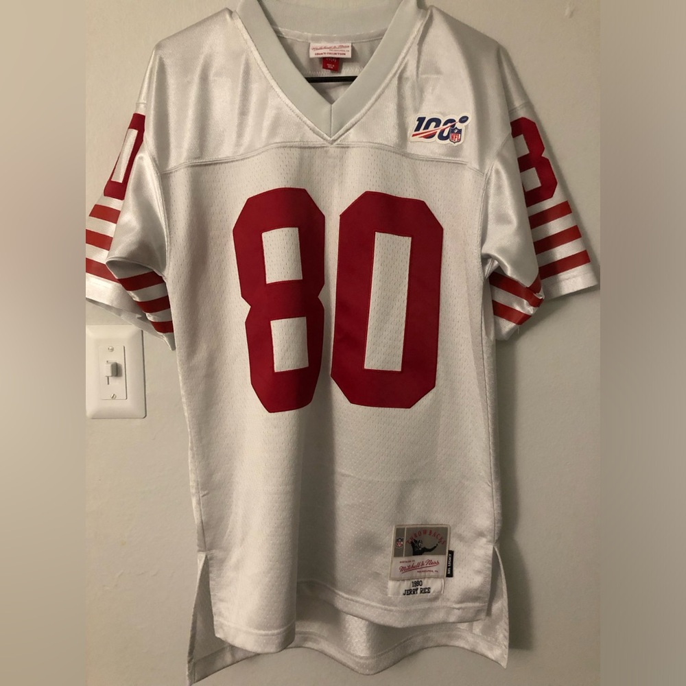Mitchell & Ness White Throwbacks Jersey Patch - Jerry Rice 1990
